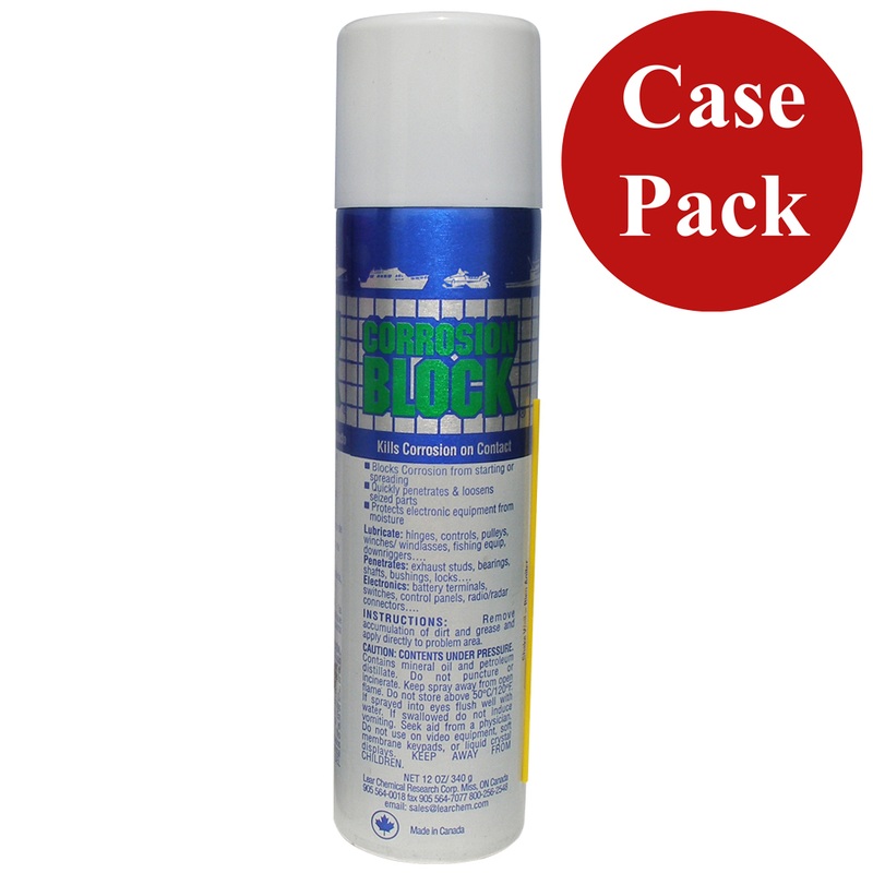 Corrosion Block 12oz Aerosol Can  Non-Hazmat, Non-Flammable & Non-Toxic *Case of 12*  Boat Box