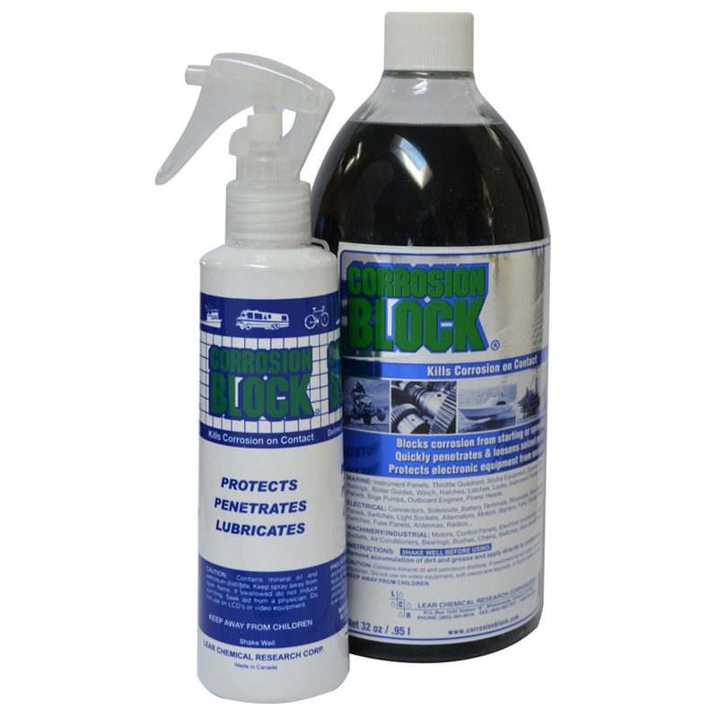 Corrosion Block 32oz Bottle w/Pump  Non-Hazmat, Non-Flammable & Non-Toxic  Boat Box
