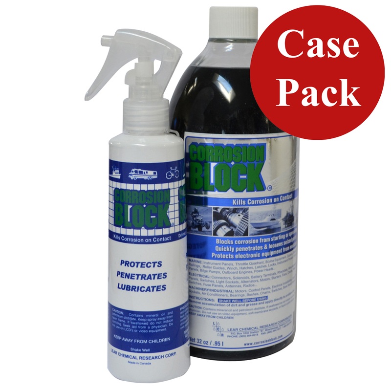 Corrosion Block 32oz Bottle with Pump  Non-Hazmat, Non-Flammable & Non-Toxic *Case of 4*  Boat Box