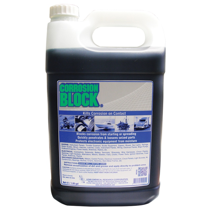 Corrosion Block Liquid 4-Liter Refill  Non-Hazmat, Non-Flammable & Non-Toxic  Boat Box