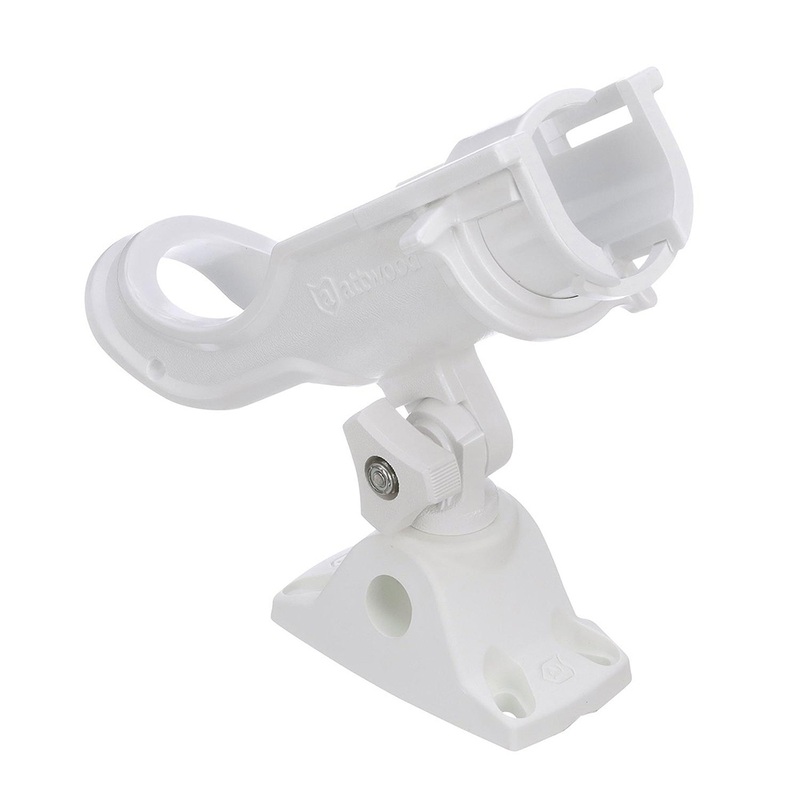 Attwood Heavy-Duty Adjustable Rod Holder w/Combo Mount  White  Boat Box