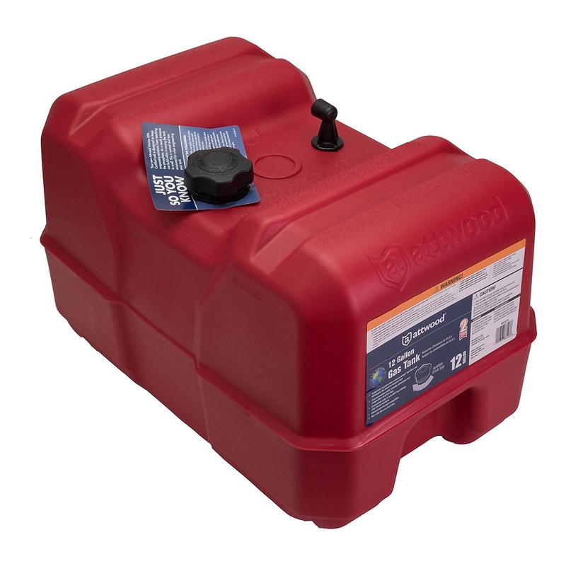 Attwood Portable Fuel Tank  12 Gallon w/o Gauge  Boat Box