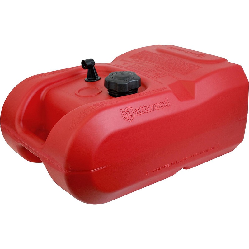 Attwood Portable Fuel Tank  3 Gallon w/o Gauge  Boat Box