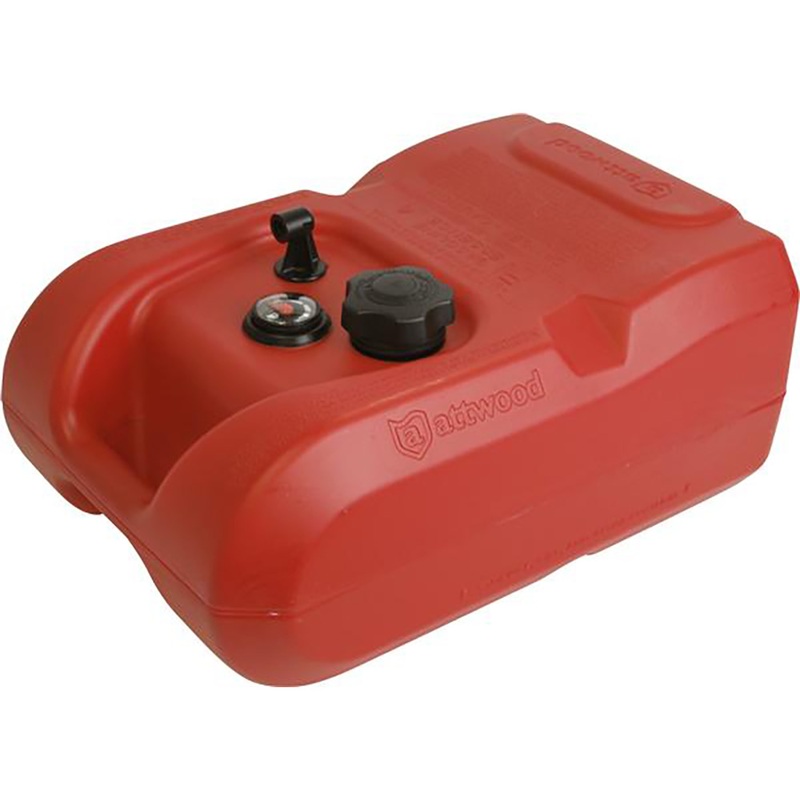 Attwood Portable Fuel Tank  6 Gallon w/Gauge  Boat Box
