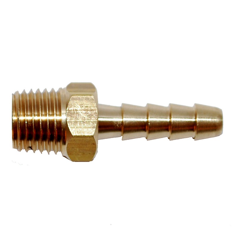 Attwood Universal Brass Fuel Hose Fitting  1/4 NPT x 3/8 Barb  Boat Box
