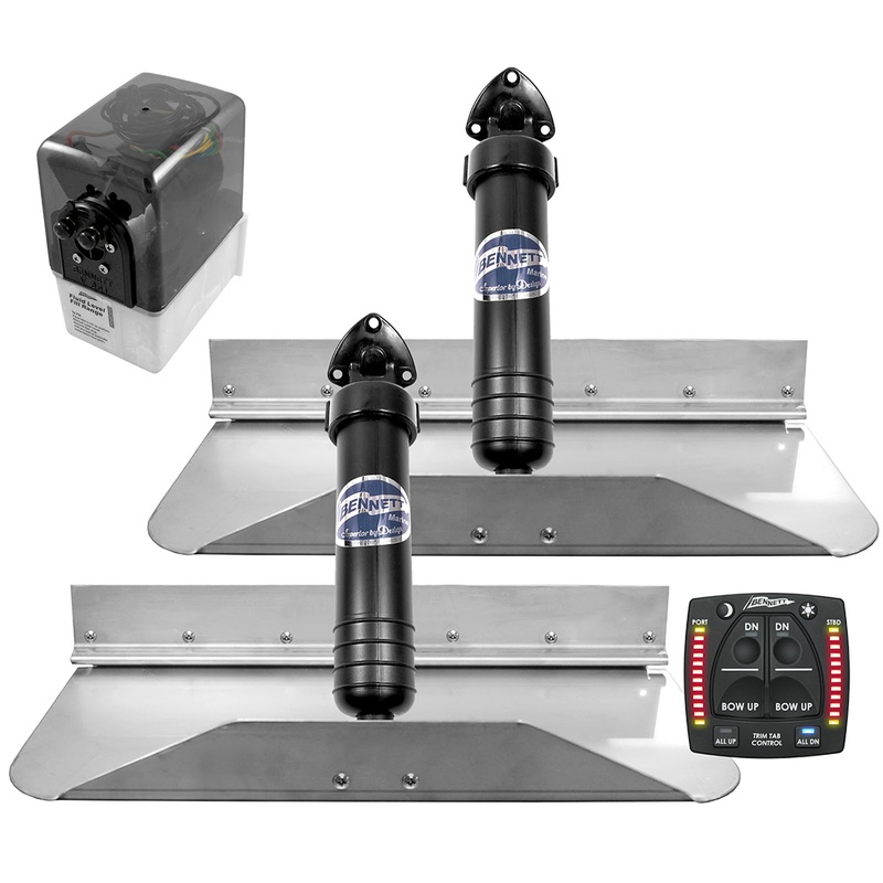 Bennett Marine 189 Hydraulic Trim Tab System w/One Box Indication  Boat Box