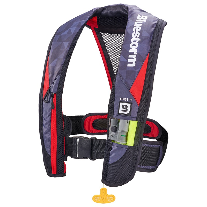 Bluestorm Atmos 40 Auto Type II Inflatable PFD  Red  Boat Box
