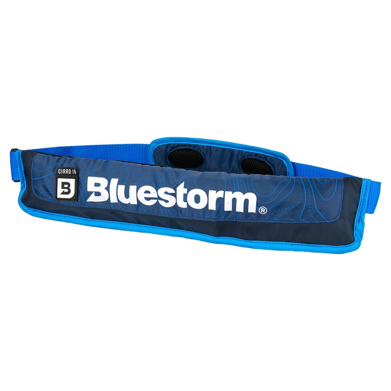 Bluestorm Cirro 16 Manual Inflatable Belt Pack  Deep Blue  Boat Box
