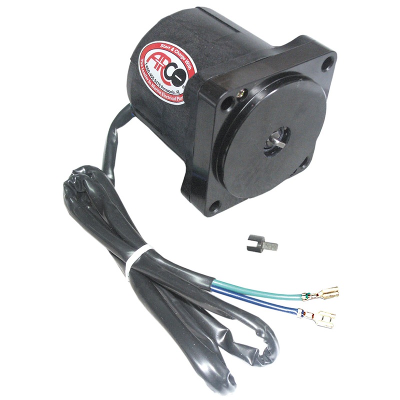 ARCO Marine Replacement Johnson/Evinrude Tilt Trim Motor  2-Wire, 4 Bolt, Flat Blade Shaft  Boat Box