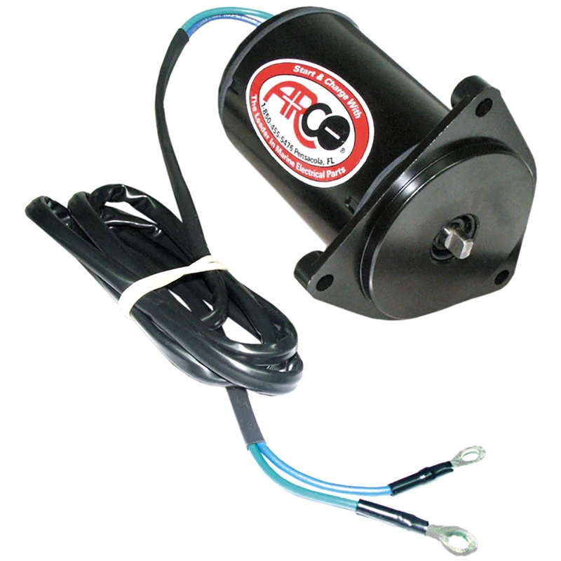 ARCO Marine Replacement Outboard Tilt Trim Motor  Yamaha, 2-Wire, 3 Bolt, Flat Blade  Boat Box