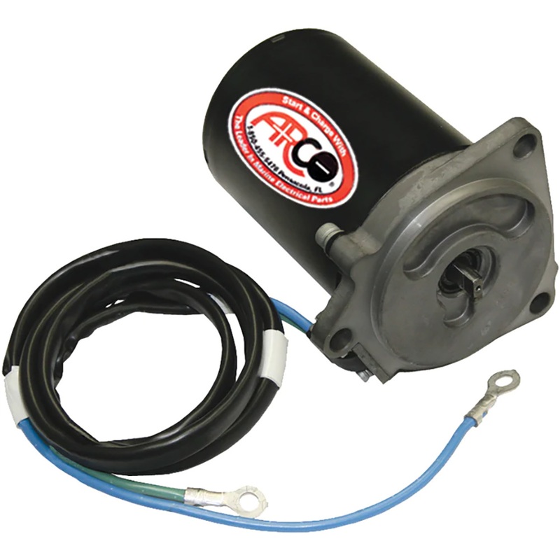 ARCO Marine Replacement Outboard Tilt Trim Motor  Yamaha, 2-Wire, 3 Bolt, Flat Blade Shaft  Boat Box