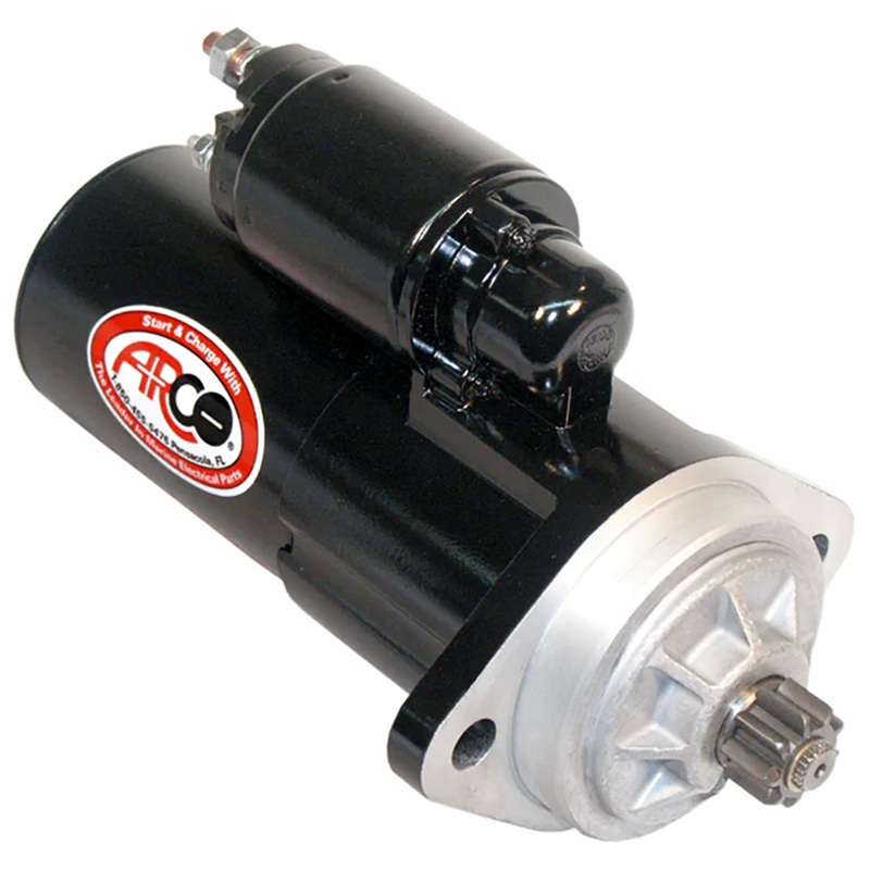ARCO Marine Top Mount Inboard Starter w/Gear Reduction & Counter Clockwise Rotation  Boat Box