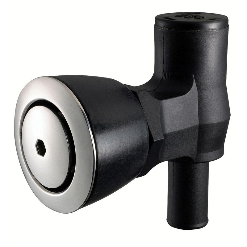 Attwood 90 P-Trap Fuel Tank Vent  Flush Mount  Black w/Stainless Steel Vent Head  Boat Box