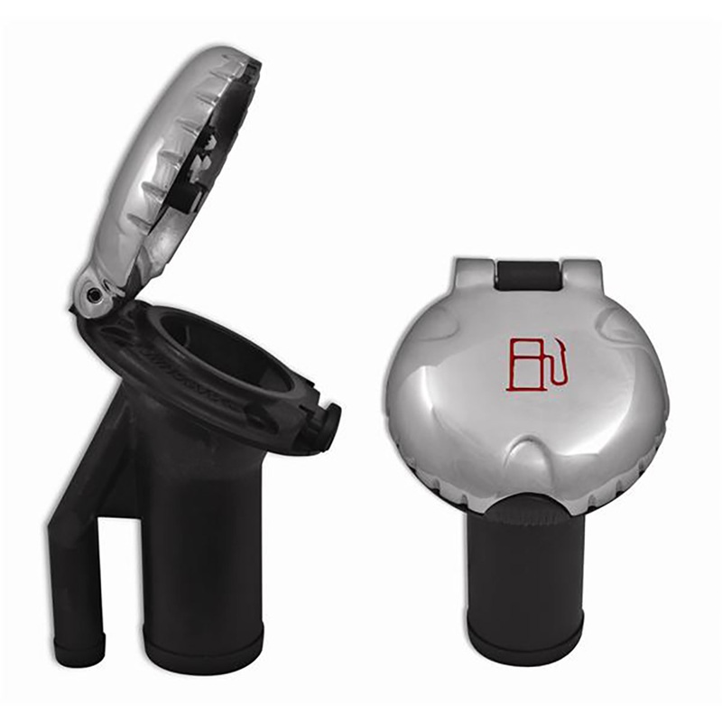 Attwood Deck Fill f/Pressure Relief Systems  Angled Body & Scalloped Stainless Steel Cap  Boat Box