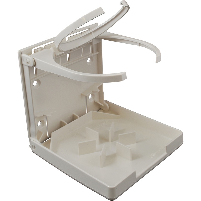 Attwood Fold-Up Drink Holder  Dual Ring  White  Boat Box