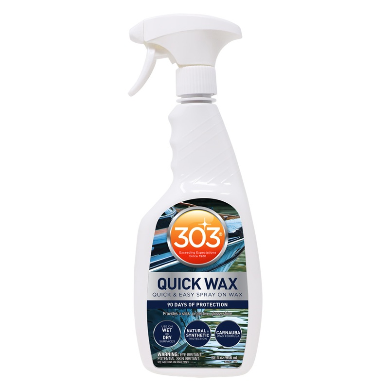 303 Marine Quick Wax  32oz  Boat Box