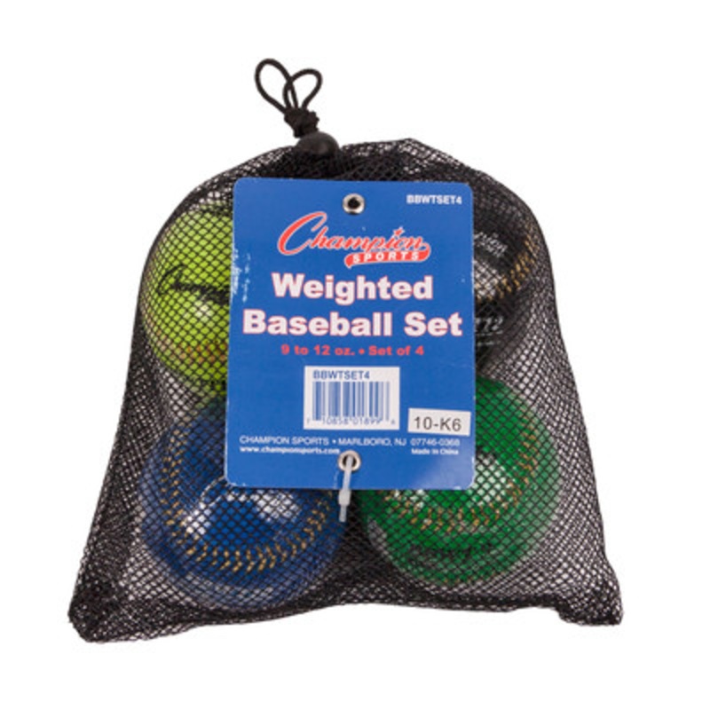 Champion Sports Weighted Training Baseball Set of 4