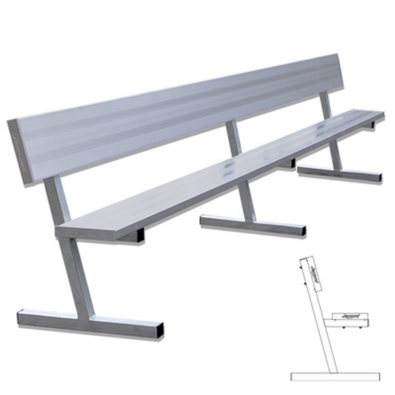 Jaypro Sports Portable Player Bench with Seat Back – 15′