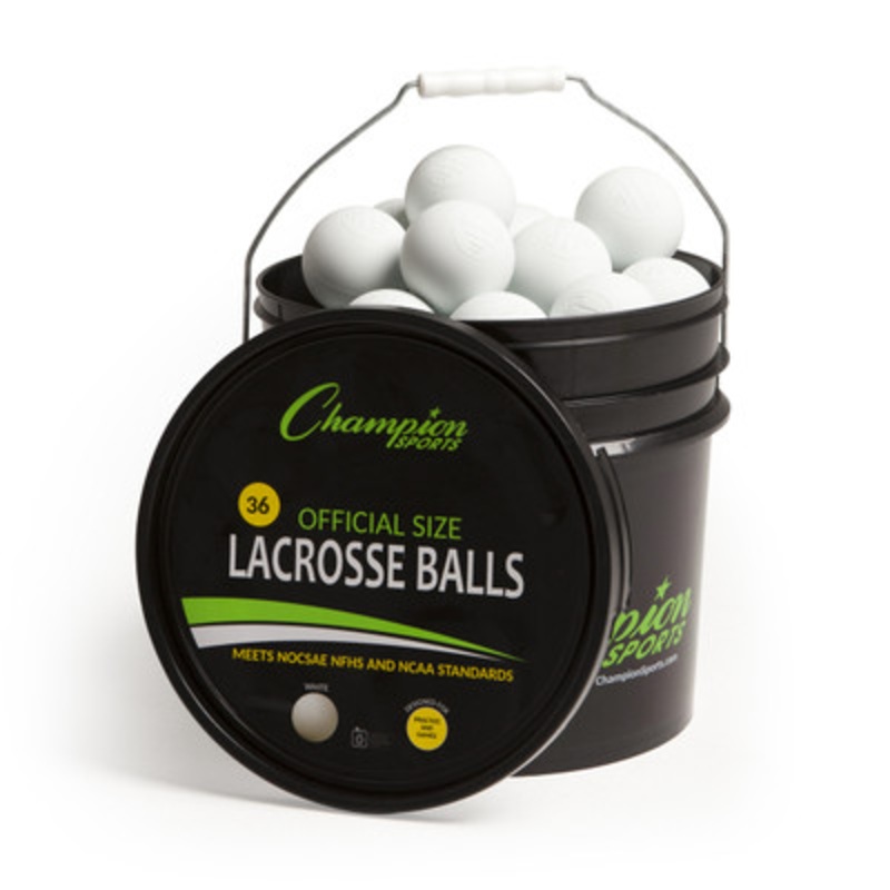 Champion Sports Lacrosse Ball Bucket – 36 Balls