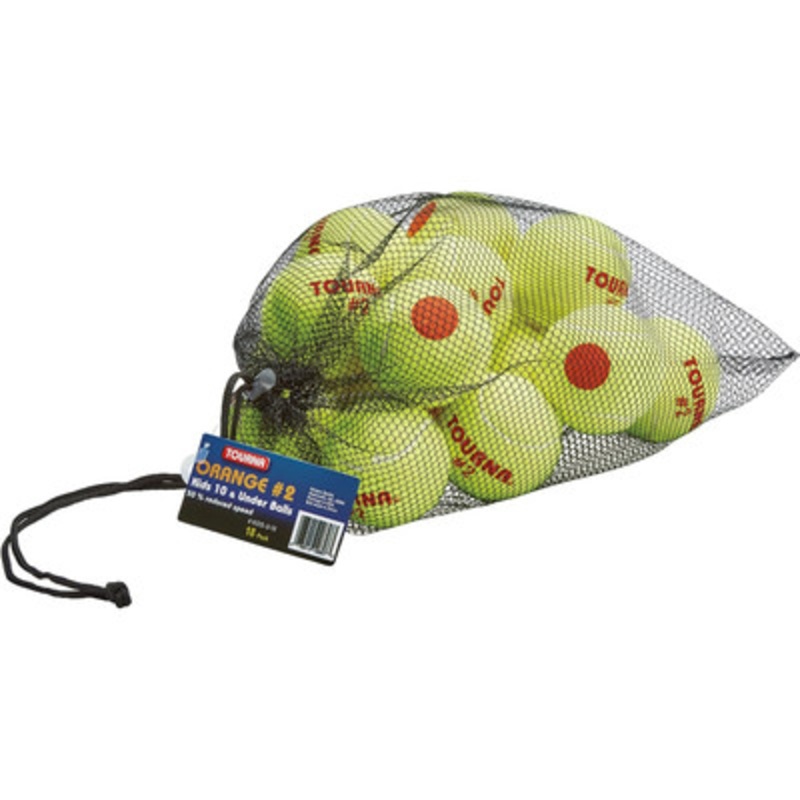 Tourna Orange Dot  Stage 2 Youth Tennis Balls – 18 Ball Set