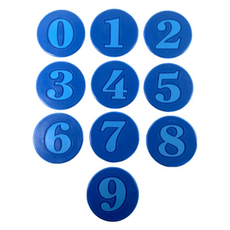 9 Numbered Poly Spot Set (0-9)