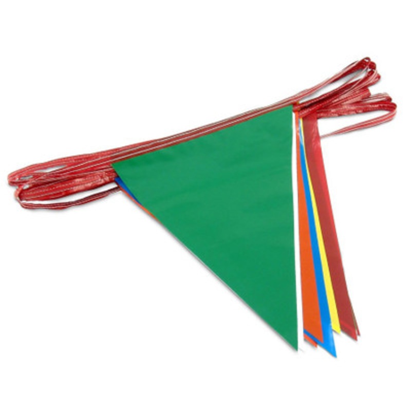 Pennant Streamers|Blue and White|Green and White|Multi-Colored|Red and White|Red White and Blue