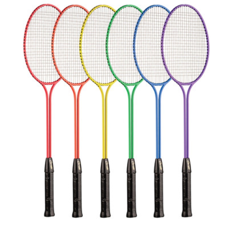 Champion Sports Steel Twin Shaft Badminton Rainbow Set