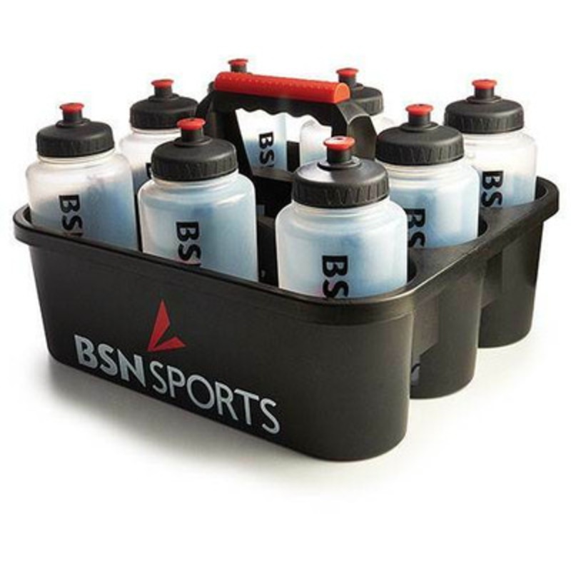 BSN Sports Bottle Carrier w/ 8 Qt Bottles