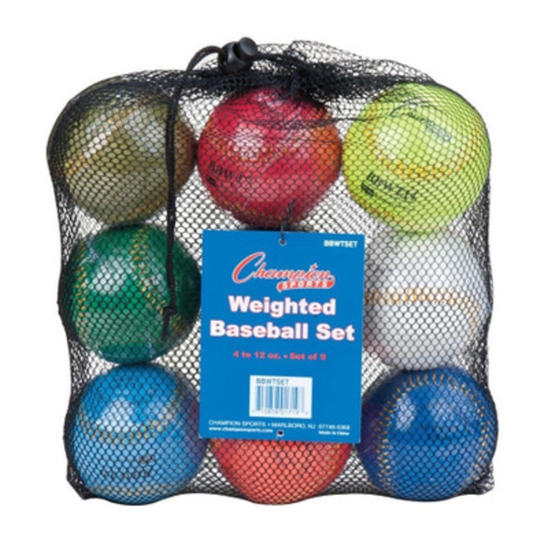 Champion Sports Weighted Training Baseballs Set