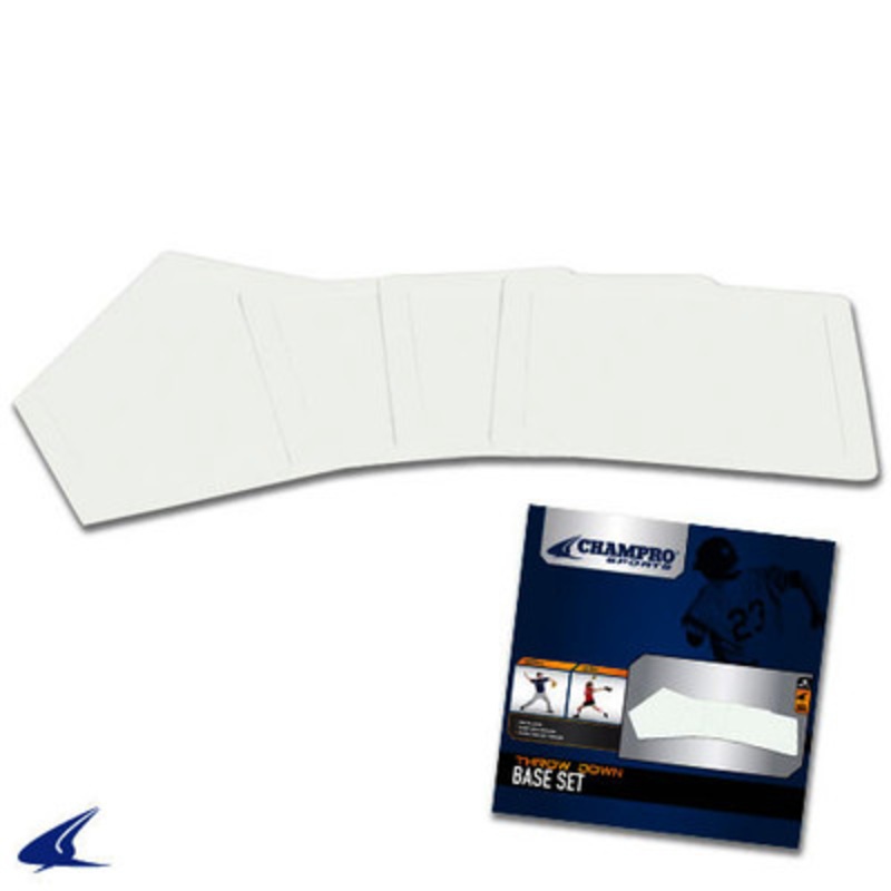 Champro Sports Rubber Throw Down Bases – White
