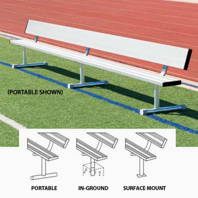 MacGregor Aluminum Player Benches With Backs