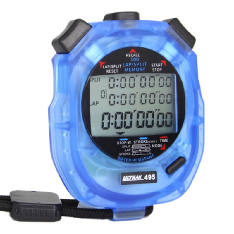 Ultrak 495 Stopwatch – Clear Blue